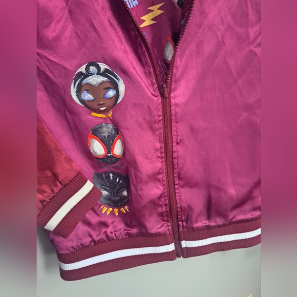 Marvel Jackets & Coats Girls Nikkolas Smith Marvel Trio Reversible Bomber Jacket - Picture 7 of 11